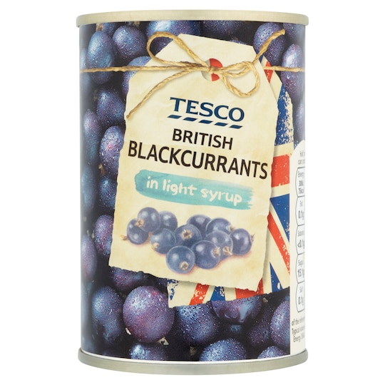 Tesco British Blackcurrant In Light Syrup 290G Tesco Groceries