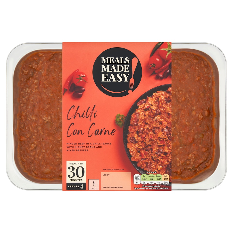 MEALS MADE EASY CHILLI CON CARNE 800G