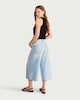image 3 of F&F Wide Leg Denim Culottes in Blue