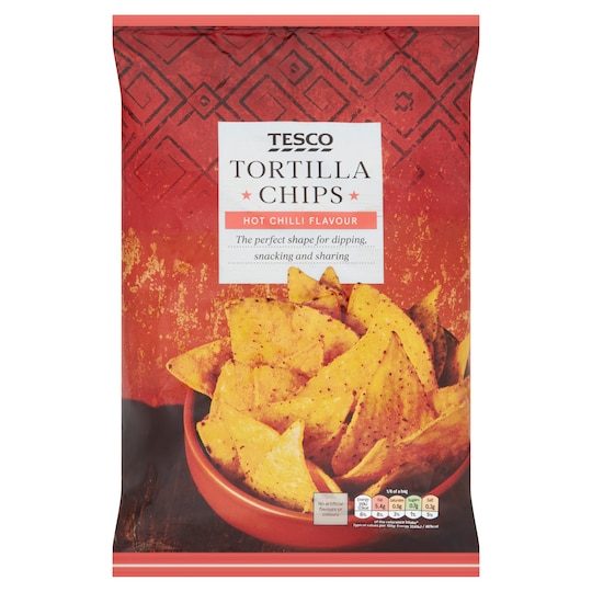 Tesco Tortilla Chips Hot Chill Flavour 200G Tesco Groceries