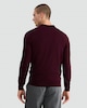 image 3 of F&F Pure Merino Wool Long Sleeved Polo Shirt in Burgundy