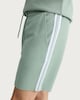 image 2 of F&F Textured Side Stripe Drawstring Shorts in Green