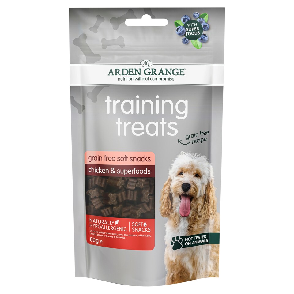 Arden Grange Grain Free Dog Training Treats with chicken & superfoods 80g