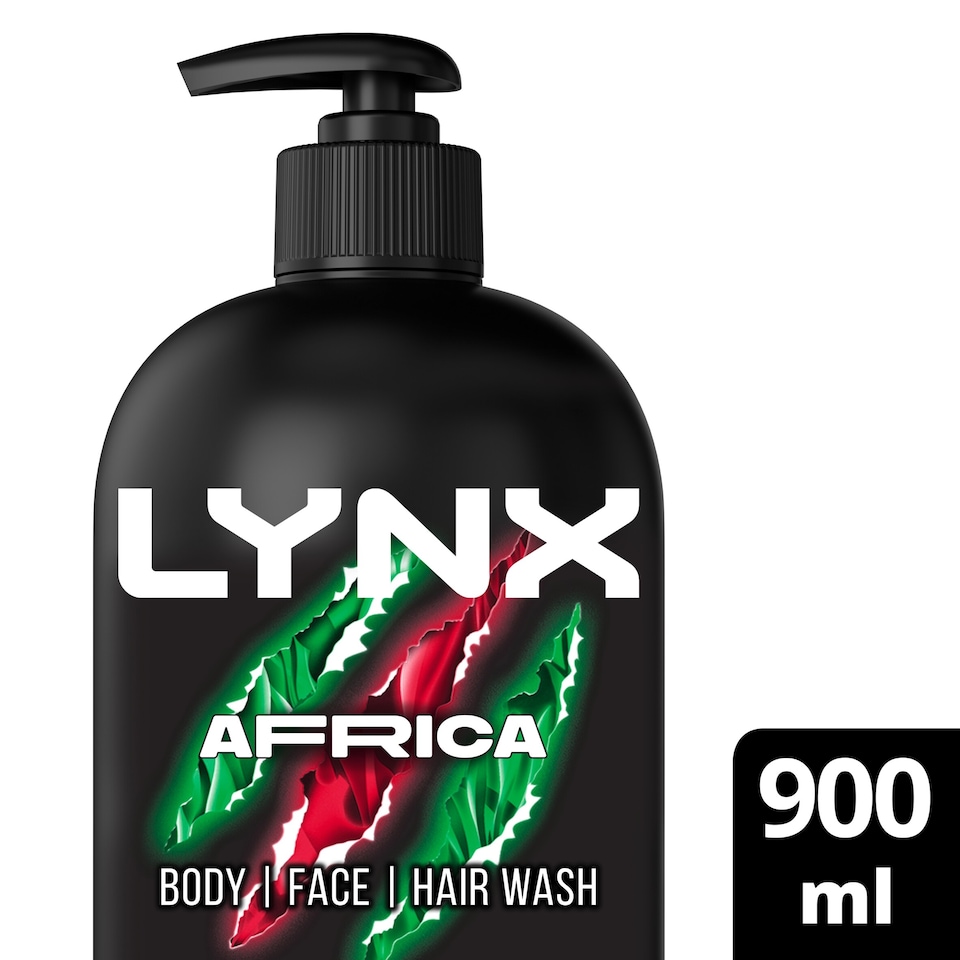 image 1 of Lynx Men Africa Body Wash Shower Gel 900ml