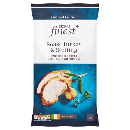Tesco Finest Roast Turkey And Stuffing Crisps 150G