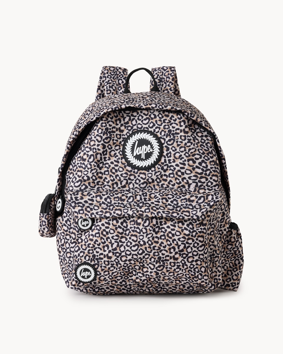 image 1 of Hype Leopard Print Backpack in Multi