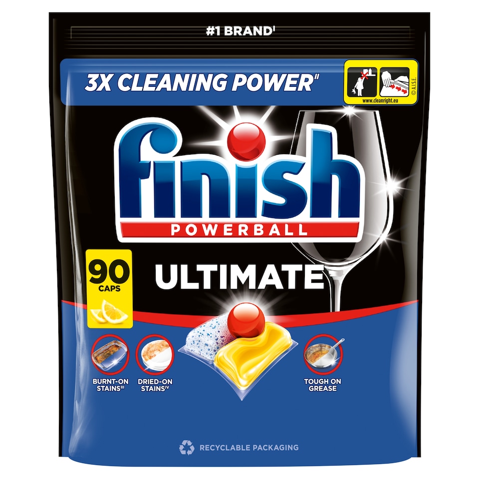 Finish Ultimate kapsuly do umývačky riadu - Lemon 90 ks