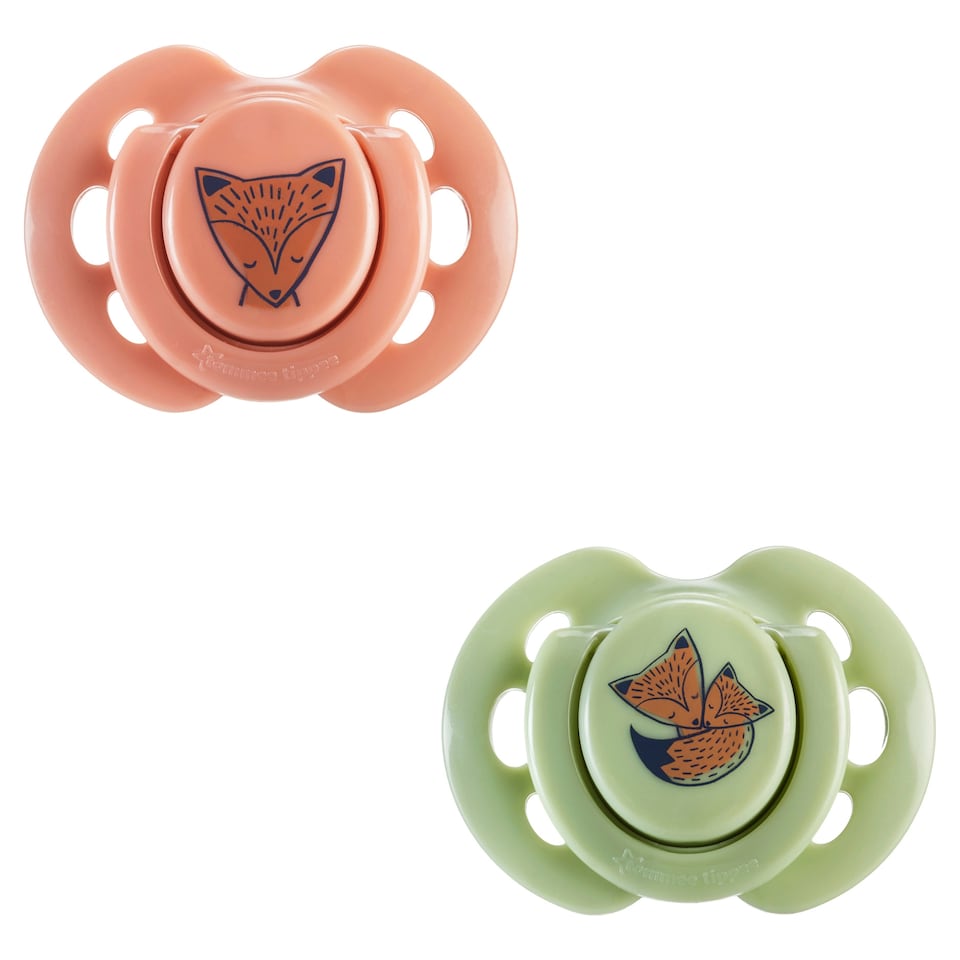 image 1 of Tommee Tippee Fun Style Soothers, 0-6m, Pack of 2