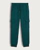image 5 of F&F Boys Cotton Rich Cuffed Drawstring Cargo Joggers in Green