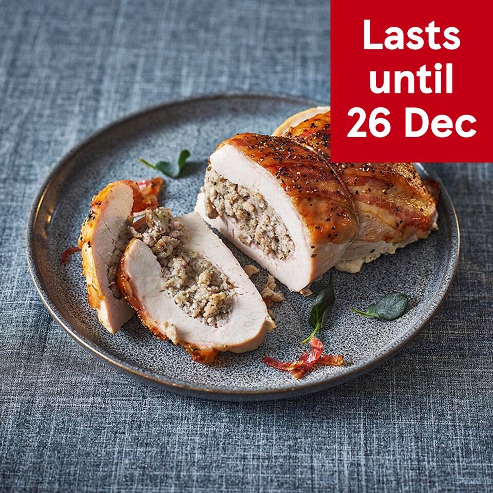 Tesco Turkey Breast Joint with Pork, Apple & Chestnut Stuffing Serves 23 Tesco Groceries