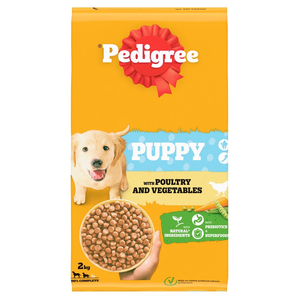 Pedigree Dry Puppy Food Poultry Vegetables 2Kg