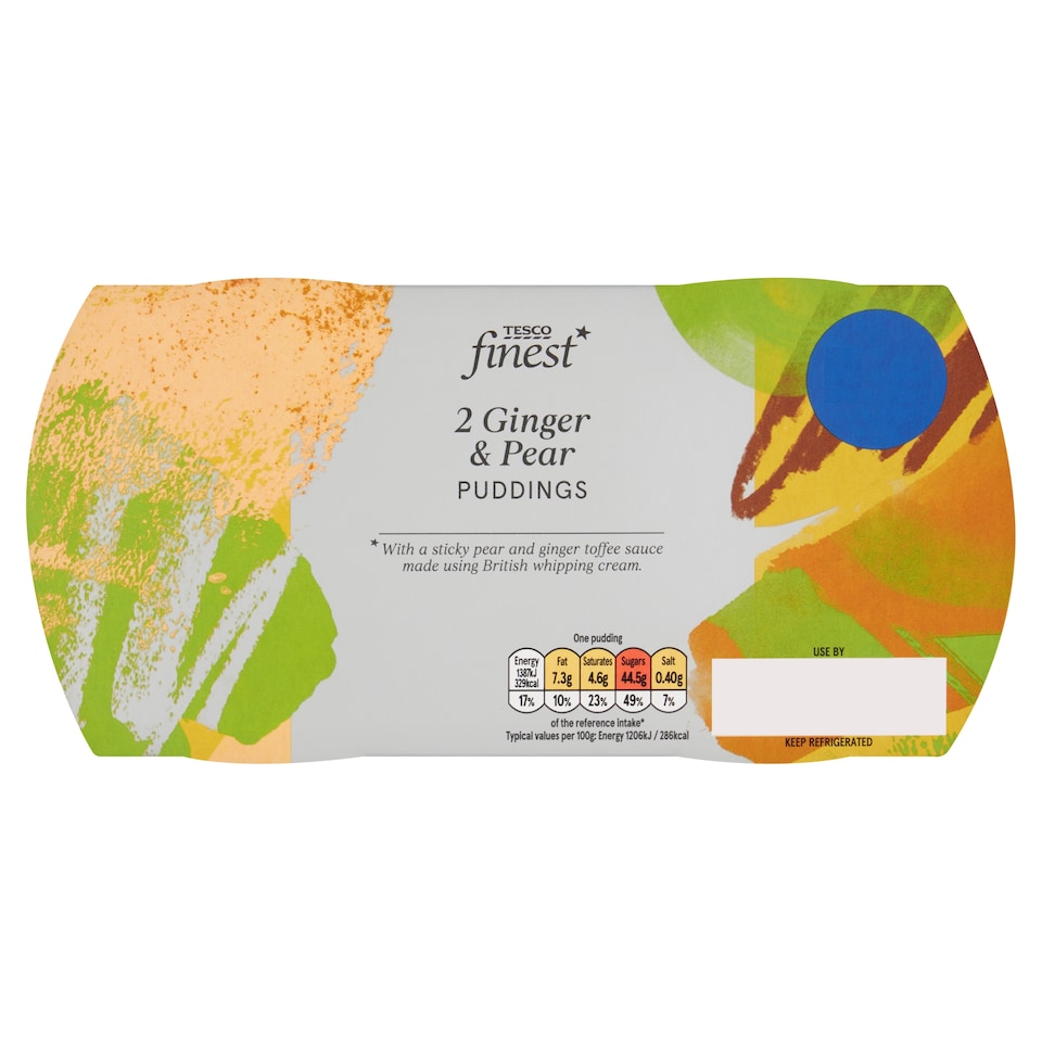Tesco Finest 2 Pear & Jamaican Ginger Puddings 230g