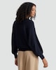 image 3 of F&F Ribbed Crew Neck Batwing Sleeved Jumper in Navy