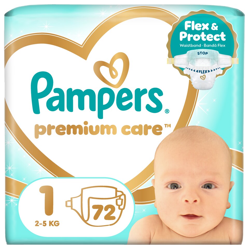 obrázok 1 z Pampers Premium Care Veľkosť 1, 72 Plienok, 2kg-5kg