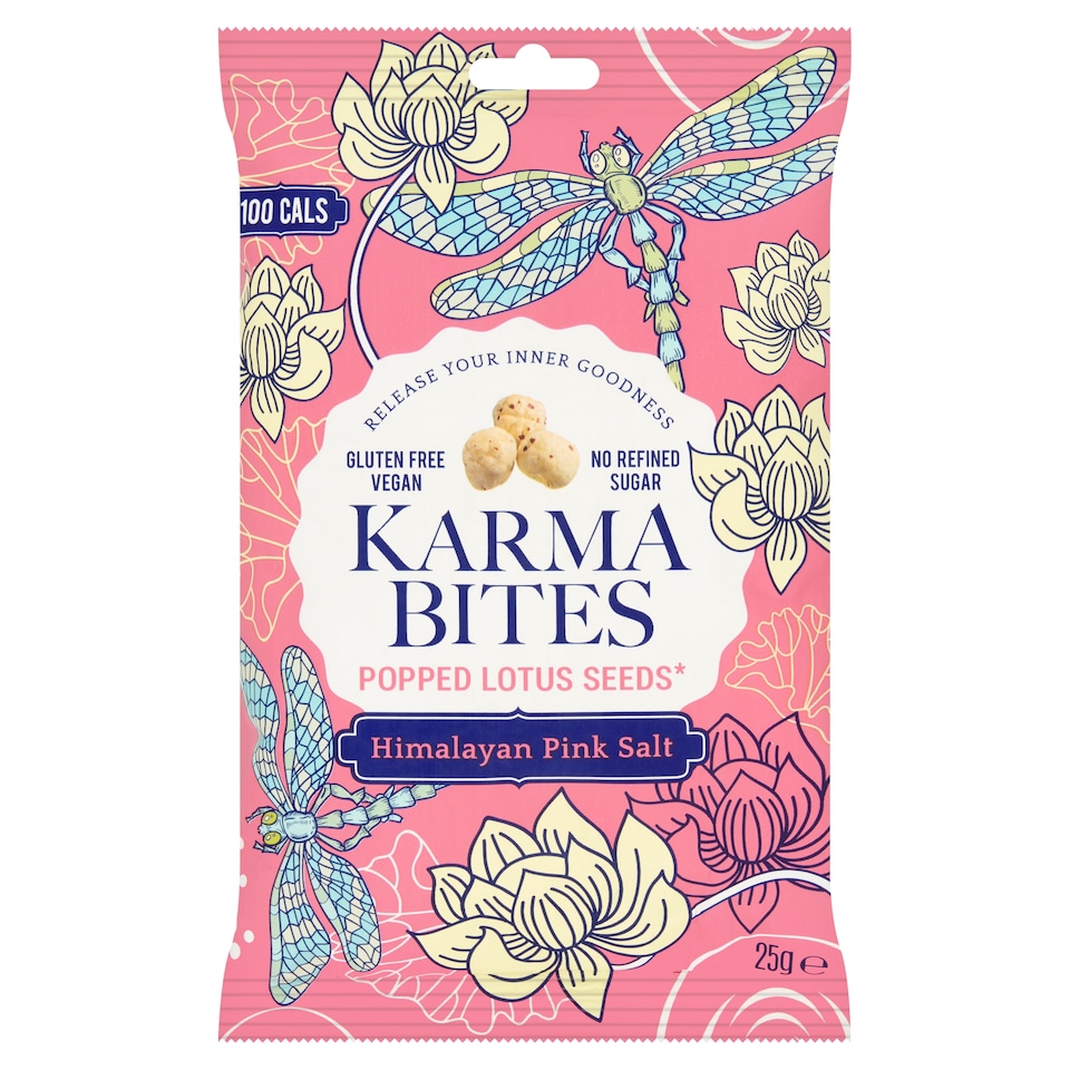 Karma Bites Popped Lotus Seeds - Himalayan Pink Salt 25g
