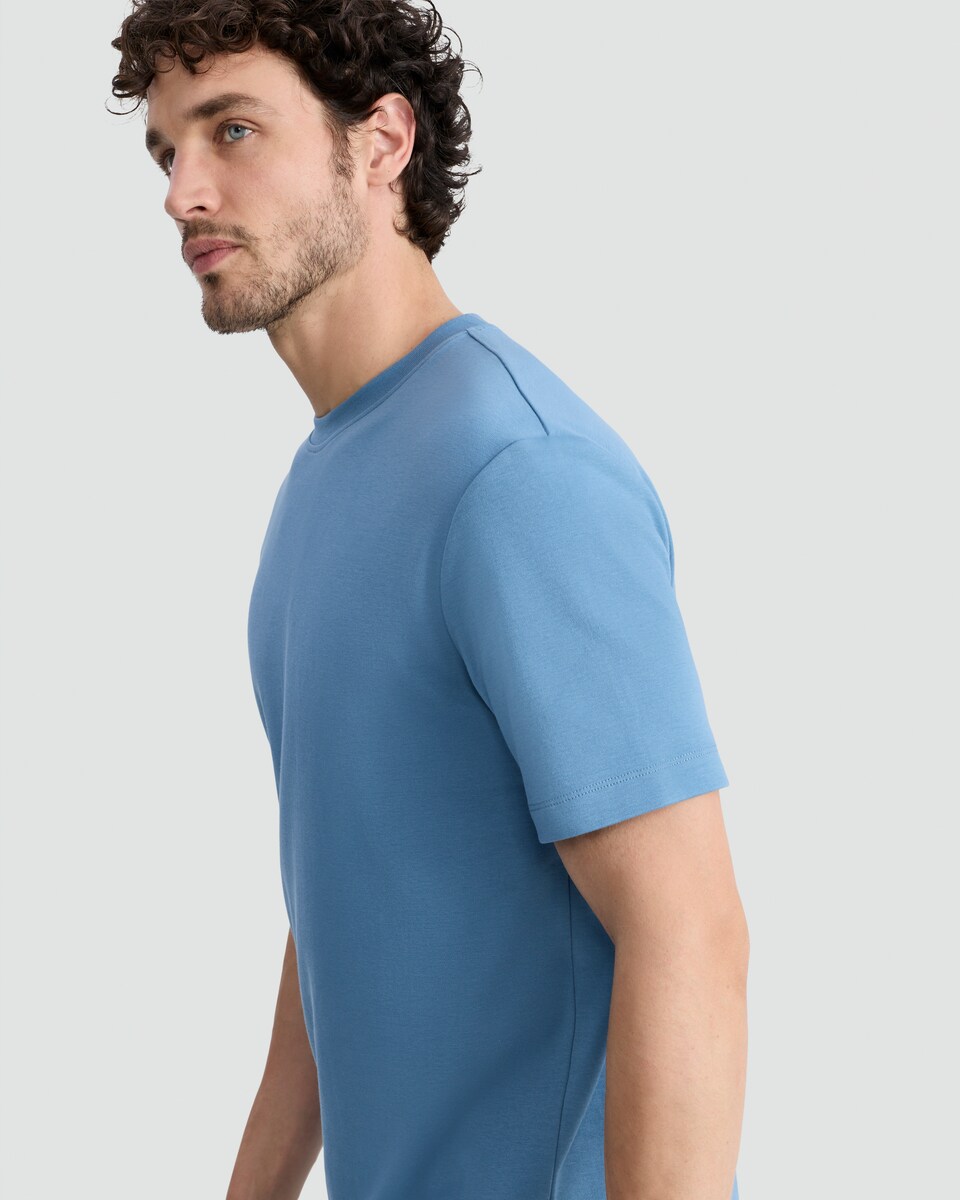 image 1 of F&F Pure Cotton Heavyweight Oversized T-Shirt in Blue