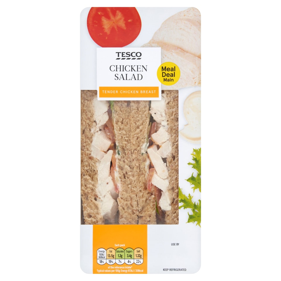 Tesco Chicken Salad Sandwich 173G