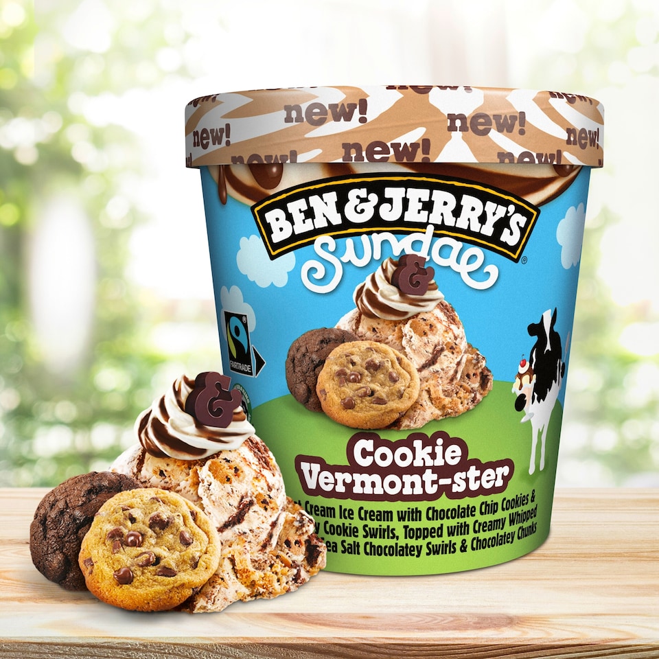 image 1 of Ben & Jerry's Sundae Cookie Vermonster Ice Cream Tub 427ml