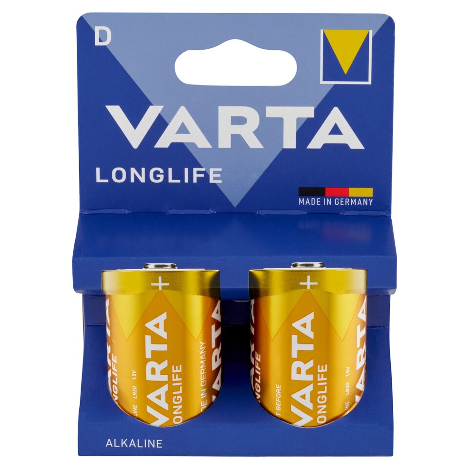 obrázok 1 z VARTA Longlife D alkalické batérie 2 ks