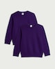 image 4 of F&F School Unisex 2-Pack Cotton Rich Sweatshirts in Purple