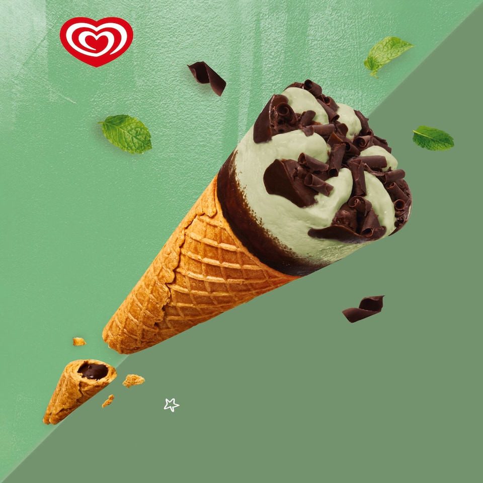 image 1 of Cornetto Mint Ice Cream Cones 6x90ml