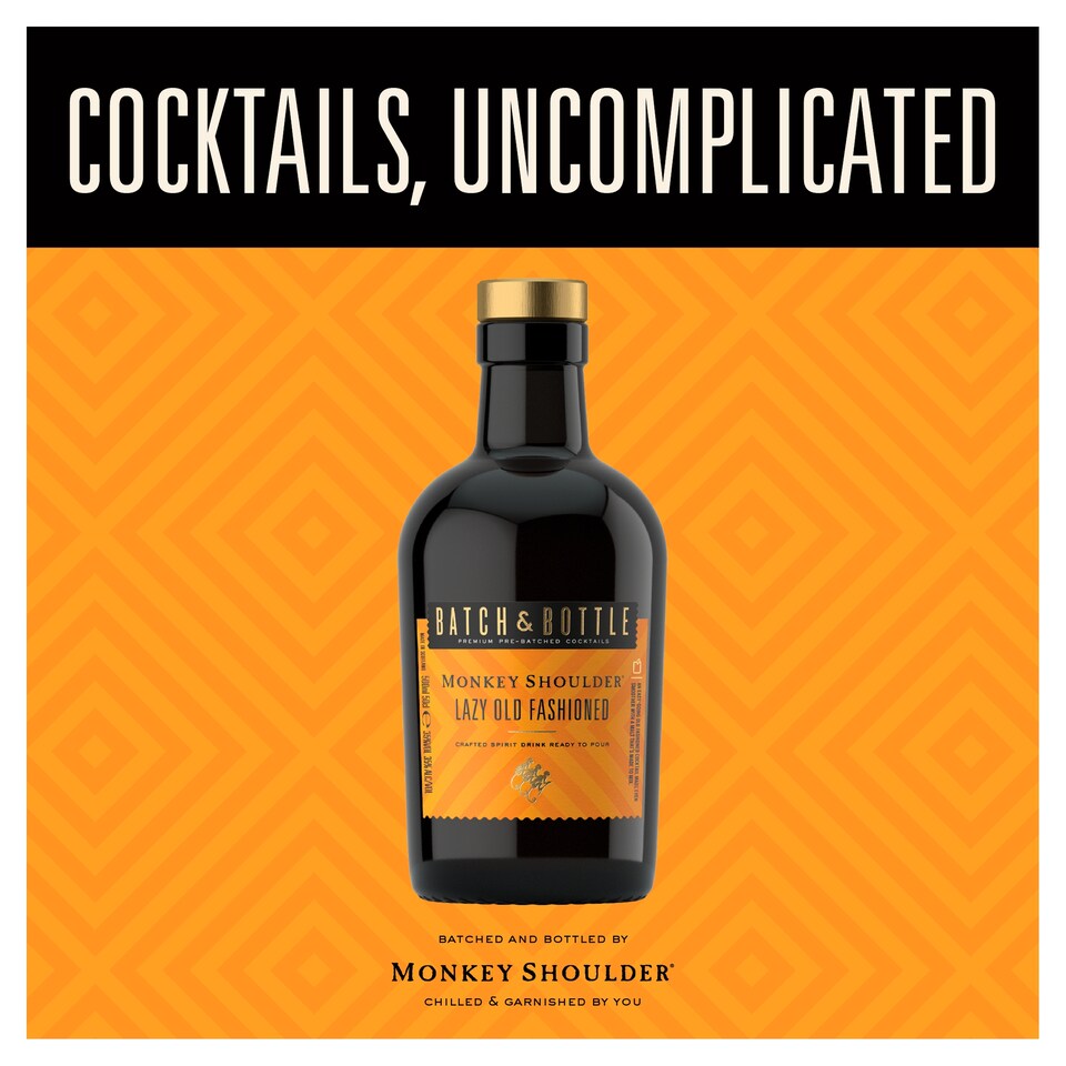 image 1 of Batch & Bottle Monkey Shoulder Ready To Drink Cocktail 50Cl