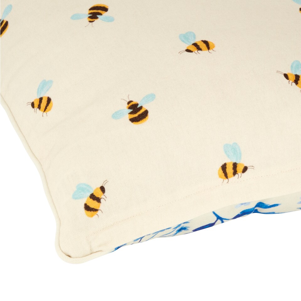 image 1 of Fox & Ivy Floral Bee Cushion