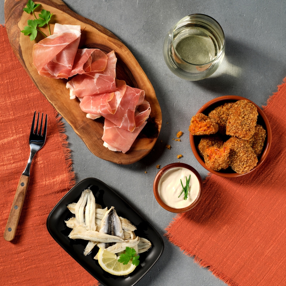 image 1 of  Tesco Finest Serrano Ham & Manchego Croquetas 240g