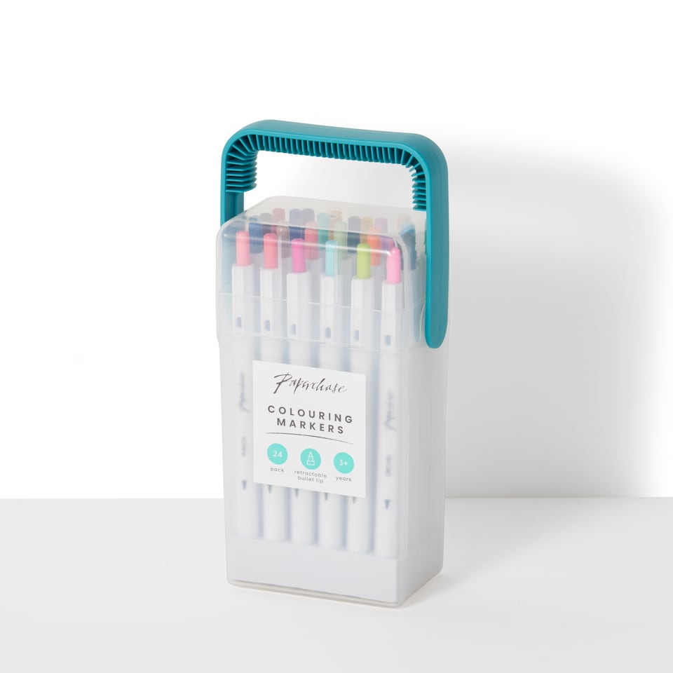 image 1 of Paperchase Retractable Markers 24 Pack
