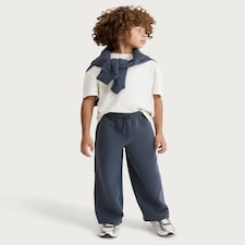 F&F Boys Cotton Rich Wide Leg Drawstring Joggers in Grey