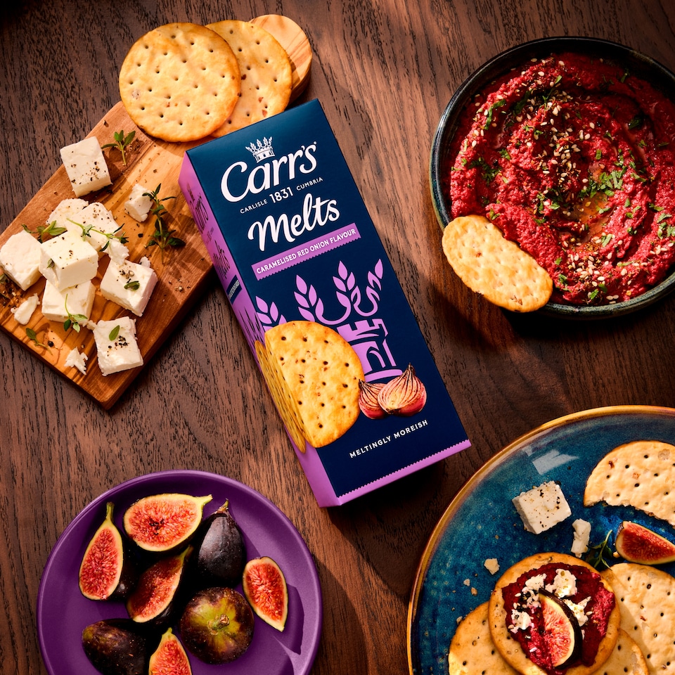 image 1 of Carr's Melts Wheaten Biscuits Caramelised Red Onion Flavour 150g