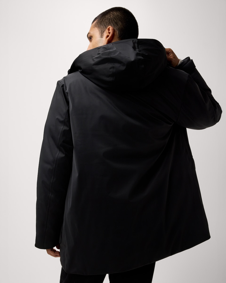 image 1 of F&F Waterproof Hooded Parka in Black