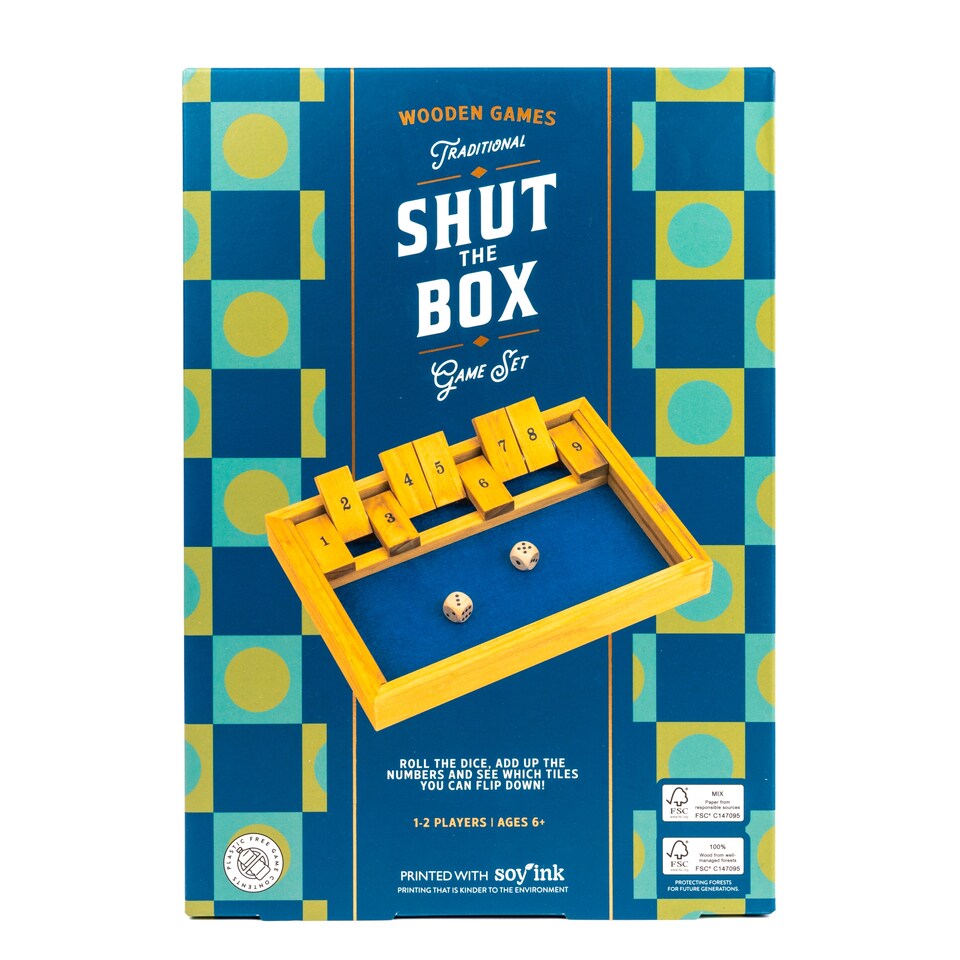 image 1 of Professor Puzzle Shut The Box Game Set