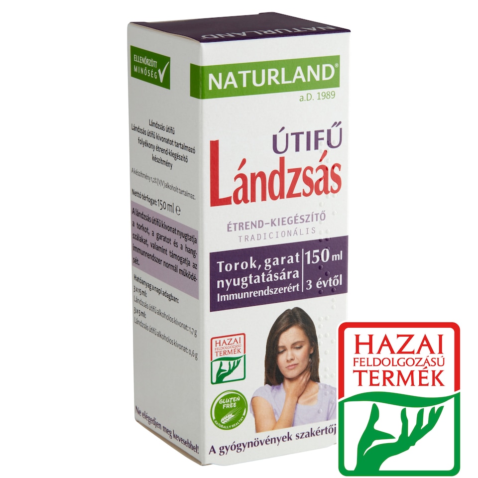 Naturland lándzsás útifű tradicionális folyékony étrend-kiegészítő készítmény 150 ml