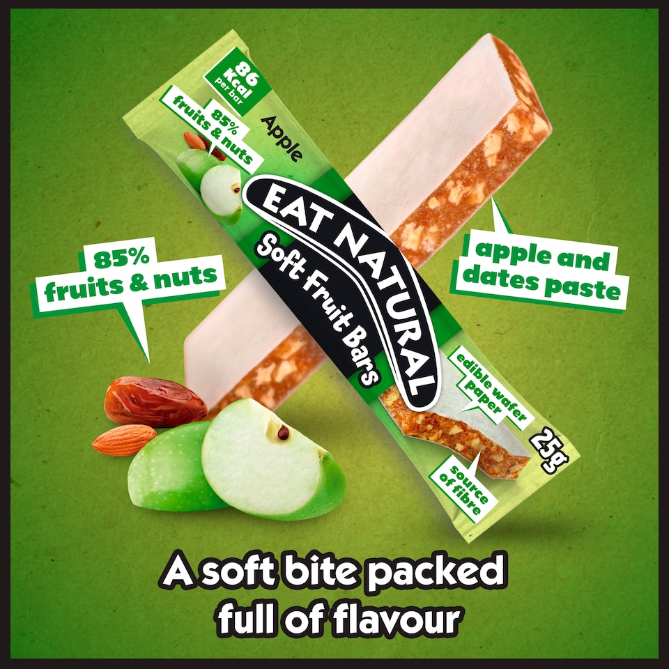 image 1 of Eat Natural Soft Fruit Bars Apple 4 x 25g