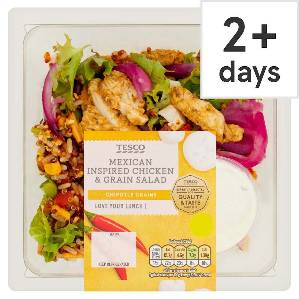 Tesco Mexican Inspired Chicken & Grain Salad 265g