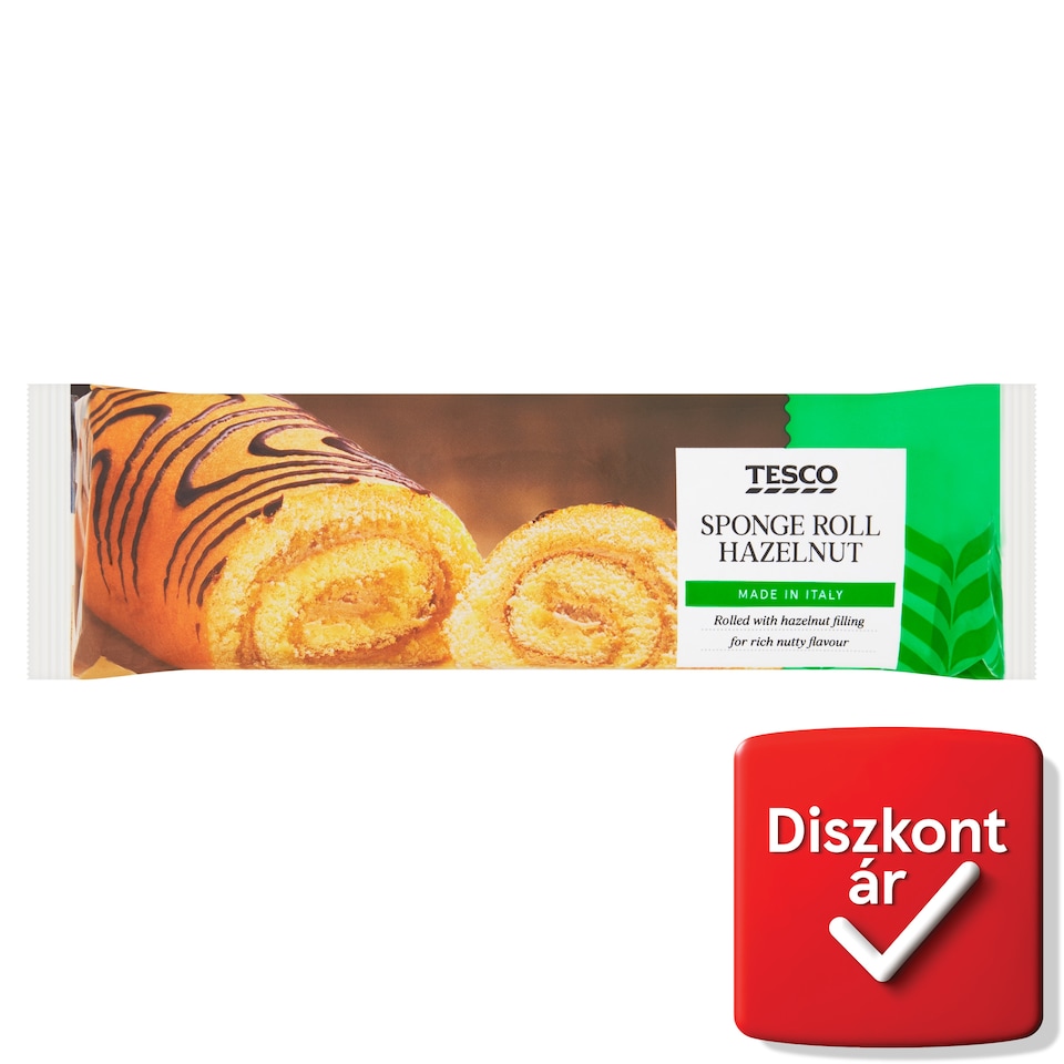 Tesco piskótatekercs mogyorókrémes töltelékkel 250 g