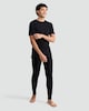 image 2 of F&F WARMPLUS™ Medium Warmth Ribbed Short Sleeved Thermal T-Shirt in Black