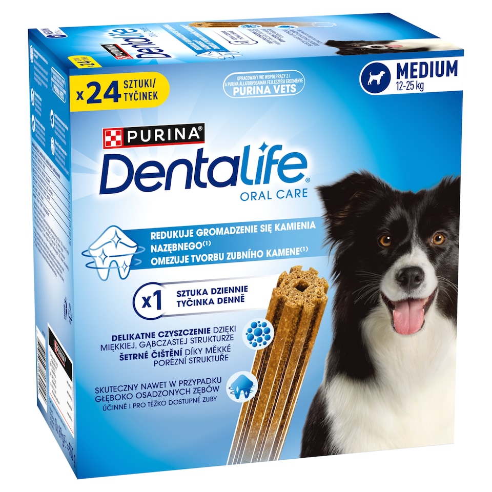 image 1 of Purina Dentalife Oral Care Medium 12-25 kg Supplementary Food for Adult Dogs 8 x 69 g (552 g)