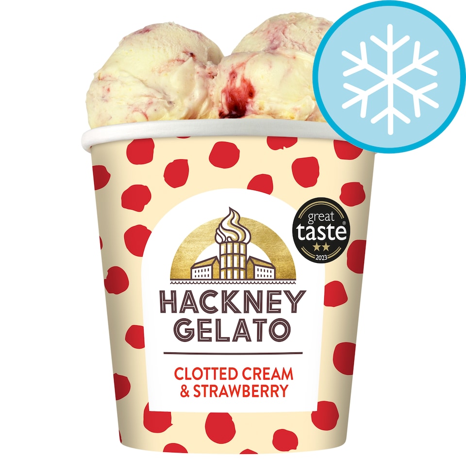 Hackney Gelato Clotted Cream & Strawberries 460Ml