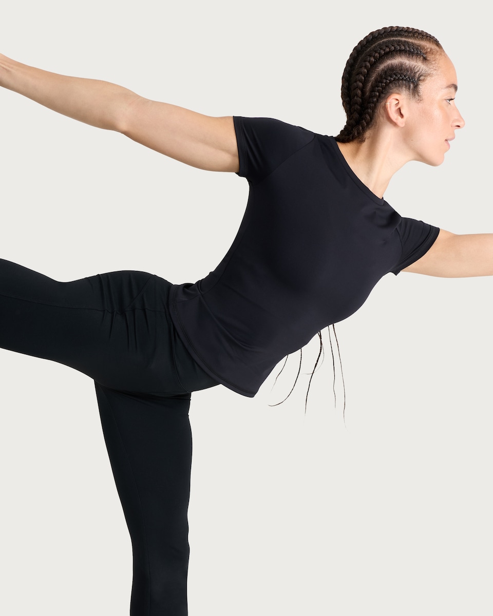 image 1 of F&F Active Short Sleeved T-Shirt in Black