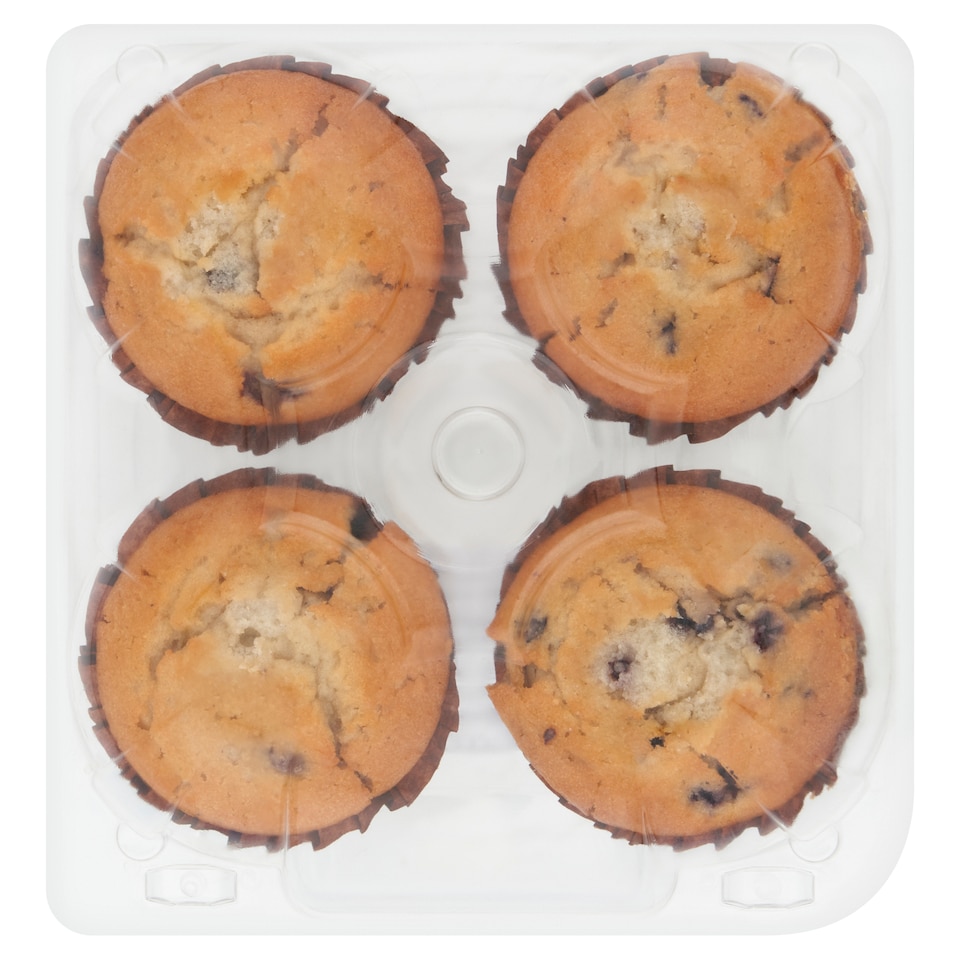 image 1 of Tesco Blueberry Muffins 4 Pack