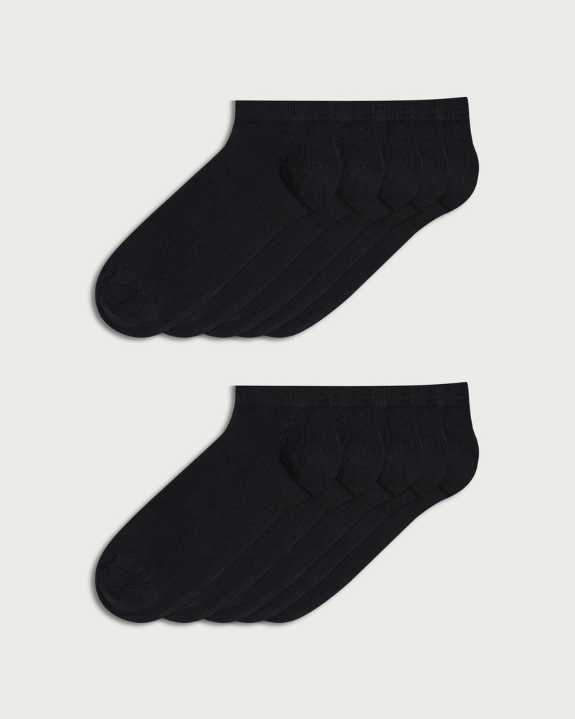 F&F 10-Pack Cotton Rich Trainer Socks in Multi - Tesco Groceries