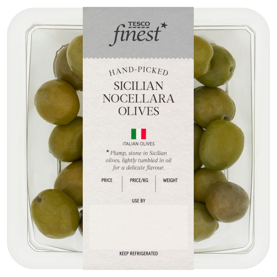 Tesco Finest Sicilian Nocellara Olives 125g