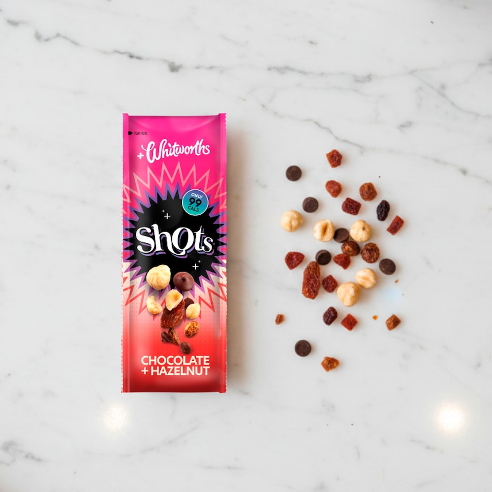 image 1 of Whitworths Shots Chocolate & Hazelnut 4 x 25g
