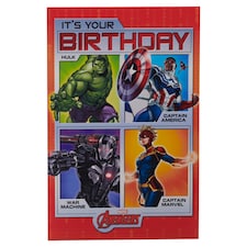 Carlton Birthday Card Marvel Avengers