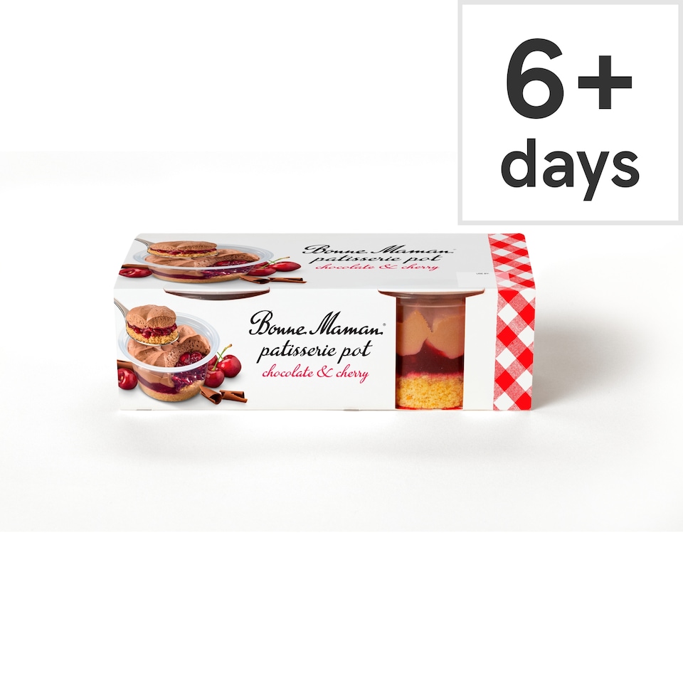 image 1 of Bonne Maman Cherry and Chocolate Patisserie Pot 2 x 90g