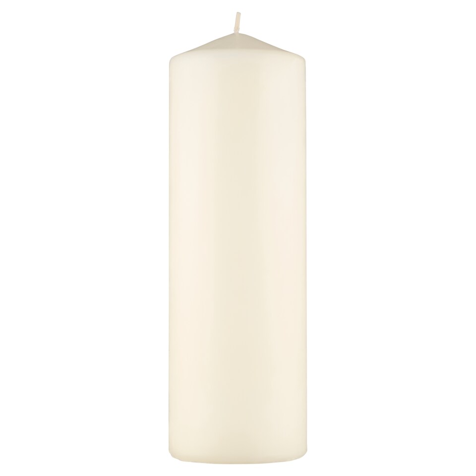 F&F Home XL Ivory Unscented Pillar Candle