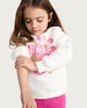 image 2 of F&F Girls 2-Piece Cotton Rich Floral Print Sweatshirt and Ribbed Leggings Set in Multi Pink