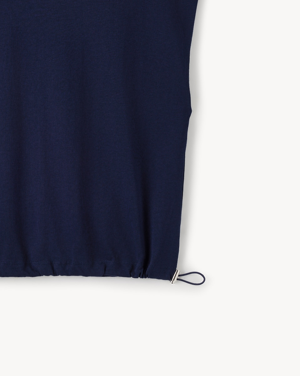 image 1 of F&F Pure Cotton Adjustable Hem Top in Navy